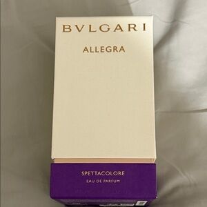 Bulgari Allegra Cream and Purple Perfume Box